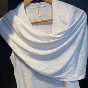 White Sleeveless Athleisure Top